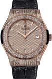 Hublot Classic Fusion King Gold Full Pave 42 Watch 542.OX.9010.LR.1704