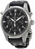 IWC Pilots Black Dial Leather Mens Watch IW377801