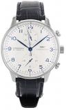 IWC Men's IW371446 Portugieser Chronograph Automatic Blue alligator leather strap Watch