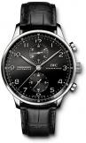 IWC Men's Swiss Quartz Watch with Stainless Steel Strap, Black (Model: IW371447)