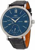 IWC Portofino Blue Dial Black Leather Mens Watch IW510106