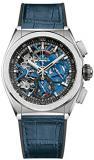 Zenith Mens Defy El Primero 21 44mm Titanium Skeleton Blue Watch 95.9002.9004/78.R584
