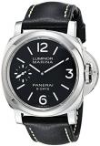 Panerai Mens PAM00510 Luminox Marina Black Dial Black Leather Watch