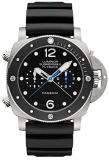 Panerai Men's Swiss Automatic Watch with Gold and Platinum Strap, Black (Model: PAM00615)