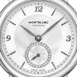 Montblanc orologio Star Legacy Small Second 32mm argento diamanti automatico acciaio 118536