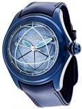 Corum Men's Heritage Bubble Blue Leather Band IP Steel Case Automatic Analog Watch 082.312.98/0063 OP02 R