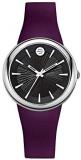 Philip Stein Analog Display Wrist Japanese Quartz Colors Small Smart Watch Purple Rubber Band Pin Buckle with Black Dial Natural Frequency Technology Provides More Energy - Model F36S-LCB-PR
