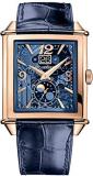 Girard Perregaux Vintage 1945 XXL Blue Tinted Rose Gold Moonphase Mens Watch