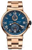 Ulysse Nardin Solid Rose Gold Marine Chronometer Manufacture 43mm Mens Watch