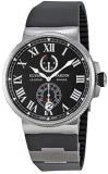 Ulysse Nardin Marine Chronometer Automatic Black Dial Stainless Steel Titanium Mens Watch 1183-122-3-42-V2