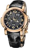 Ulysse Nardin Solid Rose Gold GMT Perpetual 42mm Mens Watch
