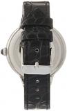GV2 by Gevril Women's Astor Stainless Steel Swiss Quartz Watch with Leather Strap, Black, 18 (Model: 9100-L7)