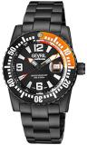 Gevril Men&#39;s Swiss Automatic Watch with Stainless Steel Strap, Black, 20 (Model: 46007)