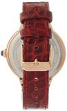 GV2 by Gevril Women's Astor Stainless Steel Swiss Quartz Watch with Leather Strap, Red, 18 (Model: 9102-L4)