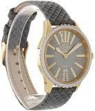 GV2 by Gevril Women Siena Stainless Steel Swiss Quartz Watch with Leather Strap, Gey, 18 (Model: 11720.3)