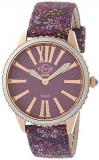 GV2 by Gevril Women Siena Stainless Steel Swiss Quartz Watch with Leather Strap, Purple, 18 (Model: 11723.2)