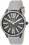 GV2 by Gevril Women Siena Stainless Steel Swiss Quartz Watch with Leather Strap, Silver, 18 (Model: 11724.2)