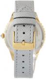 GV2 by Gevril Women Siena Stainless Steel Swiss Quartz Watch with Leather Strap, Silver, 18 (Model: 11721.2)
