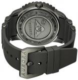 GV2 by Gevril Aurora Mens Swiss Quartz Black Silicone Strap Watch, (Model: 9700)