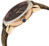 GV2 by Gevril Women's Ravenna Gold Tone Swiss Quartz Watch with Leather Calfskin Strap, Beige, 18 (Model: 12604)
