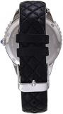 GV2 by Gevril Women's Siena Stainless Steel Quartz Dress Watch with Leather Strap, Black, 18 (Model: 11700-S2)