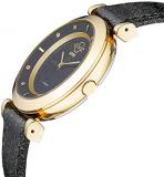 GV2 by Gevril Women's Lombardy Stainless Steel Swiss Quartz Watch with Leather Strap, Black, 18 (Model: 14402)
