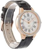 GV2 by Gevril Women Astor II Stainless Steel Swiss Quartz Watch with Leather Strap, Gray, 18 (Model: 9141-L7)