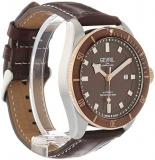 Gevril Men Yorkville Automatic Watch with Stainless Steel Strap, Brown, 20 (Model: 48603.2)