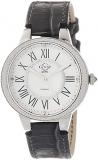 GV2 by Gevril Women Astor II Stainless Steel Swiss Quartz Watch with Leather Strap, Gray, 18 (Model: 9140-L7)