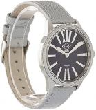 GV2 by Gevril Women Siena Stainless Steel Swiss Quartz Watch with Leather Strap, Silver, 18 (Model: 11722.1)