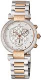 GV2 by Gevril Women's Berletta Chrono Swiss Quartz Watch with Stainless Steel Strap, Two Tones SS IPRG, 18 (Model: 11553-916)