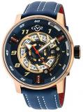 GV2 by Gevril Men&#39;s Mororcycle Automatic Watch with Stainless Steel Strap, Blue, 22 (Model: 1310)