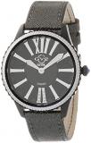 GV2 by Gevril Women Siena Stainless Steel Swiss Quartz Watch with Leather Strap, Black, 18 (Model: 11724.3)