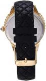 GV2 by Gevril Women's Siena Stainless Steel Quartz Dress Watch with Leather Strap, Black, 18 (Model: 11702-S2)