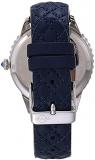 GV2 by Gevril Women's Siena Stainless Steel Quartz Dress Watch with Leather Strap, Blue, 18 (Model: 11700-S1)