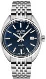 Gevril Men&#39;s Five Points Swiss Automatic Watch with Stainless Steel Strap, Silver, 18 (Model: 48701)
