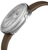 Gevril Women's Fifth Avenue Stainless Steel Swiss Quartz Watch with Satin Strap, Brown, 18 (Model: 3240.2)