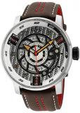 Gv2 by Gevril Men&#39;s Stainless Steel Automatic Sport Watch with Leather Strap, Black, 22 (Model: 1314)