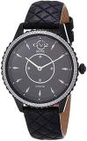 GV2 by Gevril Women's Siena Stainless Steel Quartz Dress Watch with Leather Strap, Black, 18 (Model: 11703-S2)