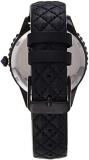 GV2 by Gevril Women's Siena Stainless Steel Quartz Dress Watch with Leather Strap, Black, 18 (Model: 11703-S2)