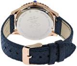 GV2 by Gevril Women's Stainless Steel Swiss Quartz Watch with Leather Strap, Blue, 17 (Model: 11705-425.E)
