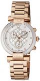GV2 by Gevril Women's Berletta Chrono Swiss Quartz Watch with Stainless Steel Strap, Rose Gold, 18 (Model: 11552-919)