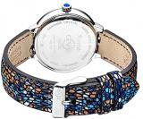 GV2 by Gevril Women's Stainless Steel Swiss Quartz Watch with Leather Strap, Blue Multi, 16 (Model: 12205S)
