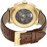 Gevril Mulberry Mens Open Heart Swiss Automatic Brown Leather Strap Watch, (Model: 9603)