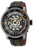 Gv2 by Gevril Men&#39;s Stainless Steel Automatic Sport Watch with Leather Strap, Black, 22 (Model: 1312)