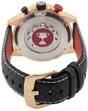 GV2 by Gevril Men's Scuderia Stainless Steel Swiss Quartz Watch with Leather Strap, Black, 20 (Model: 9921)