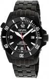 Gevril Men's Automatic Watch with Stainless Steel Strap, Black, 20 (Model: 46112)