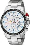 GV2 by Gevril Scuderia Mens Chronograph Swiss Quartz Alarm GMT Stainless Steel Sports Racing Watch, (Model: 9908)