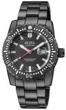 Gevril Men&#39;s Swiss Automatic Watch with Stainless Steel Strap, Black, 20 (Model: 46006.10)
