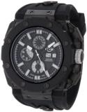 GV2 by Gevril Men&#39;s Corsaro Round Automatic Sapphire Crystal Black Dial Rubber Water-Resistant Watch